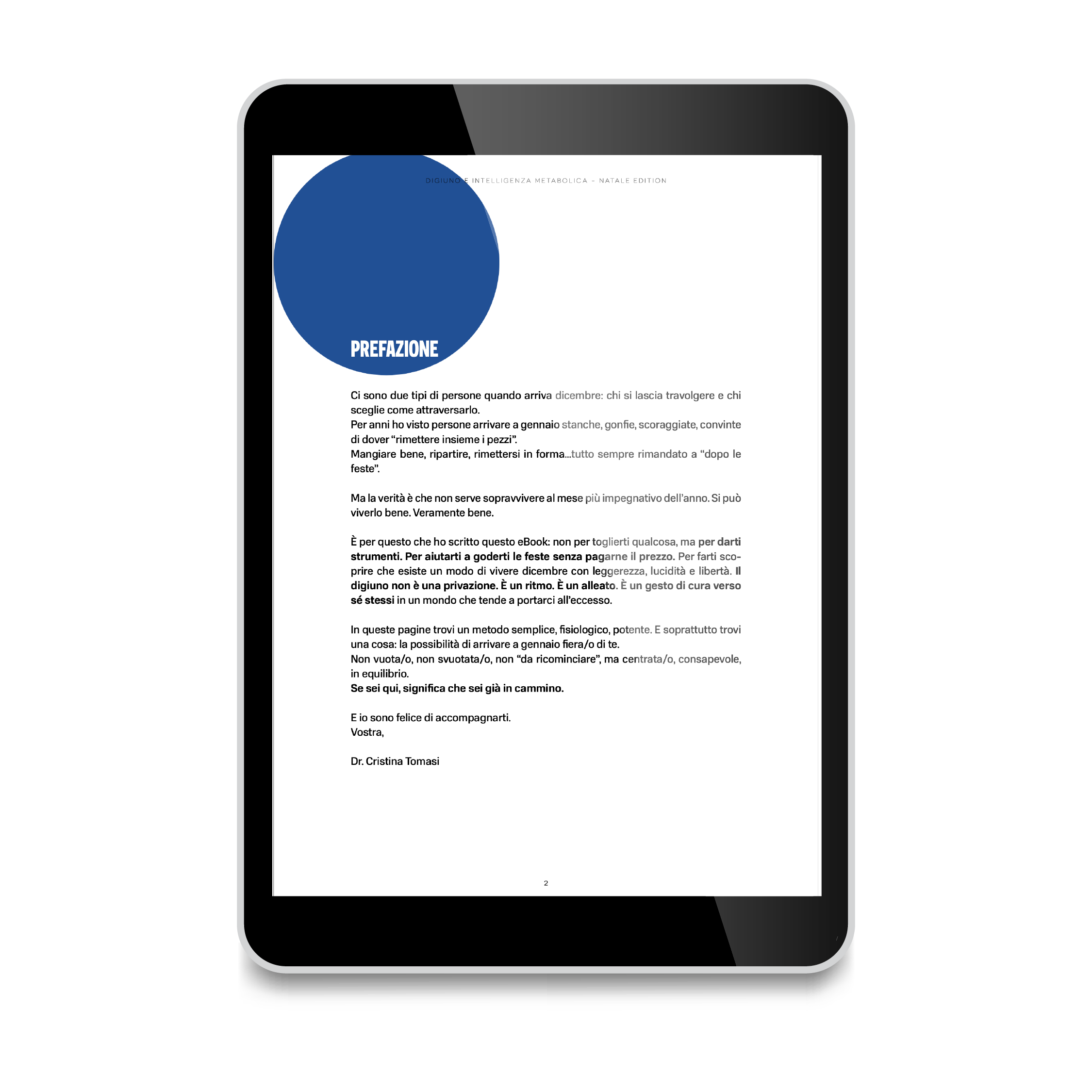 Prefazione dell’eBook Digiuno e Intelligenza Metabolica di Cristina Tomasi
